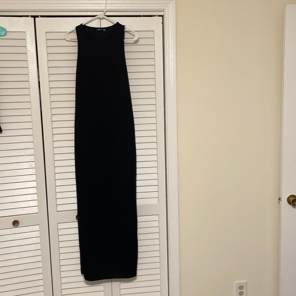 Boohoo black maxi dress